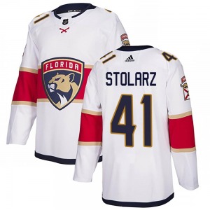 Authentic Adidas Adult Anthony Stolarz White Away Jersey - NHL Florida Panthers