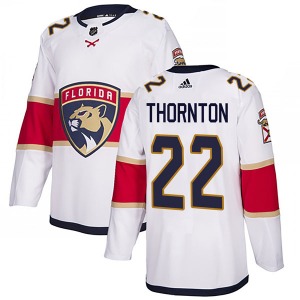 Authentic Adidas Adult Shawn Thornton White Away Jersey - NHL Florida Panthers
