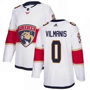 Authentic Adidas Adult Sandis Vilmanis White Away Jersey - NHL Florida Panthers