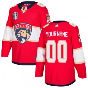 Authentic Adidas Adult Custom Red Custom Home 2023 Stanley Cup Final Jersey - NHL Florida Panthers