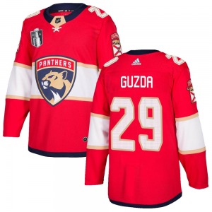 Authentic Adidas Adult Mack Guzda Red Home 2023 Stanley Cup Final Jersey - NHL Florida Panthers