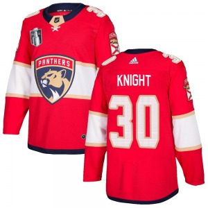 Authentic Adidas Adult Spencer Knight Red Home 2023 Stanley Cup Final Jersey - NHL Florida Panthers