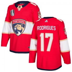 Authentic Adidas Adult Evan Rodrigues Red Home 2023 Stanley Cup Final Jersey - NHL Florida Panthers