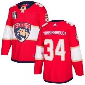 Authentic Adidas Adult John Vanbiesbrouck Red Home 2023 Stanley Cup Final Jersey - NHL Florida Panthers