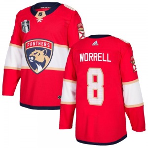 Authentic Adidas Adult Peter Worrell Red Home 2023 Stanley Cup Final Jersey - NHL Florida Panthers
