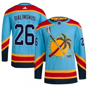 Authentic Adidas Youth Uvis Balinskis Light Blue Reverse Retro 2.0 2023 Stanley Cup Final Jersey - NHL Florida Panthers