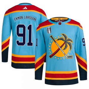 Authentic Adidas Youth Oliver Ekman-Larsson Light Blue Reverse Retro 2.0 2023 Stanley Cup Final Jersey - NHL Florida Panthers