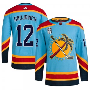 Authentic Adidas Youth Jonah Gadjovich Light Blue Reverse Retro 2.0 2023 Stanley Cup Final Jersey - NHL Florida Panthers