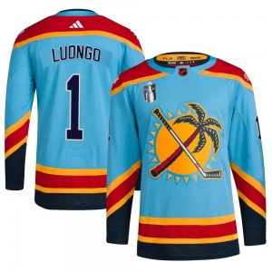 Authentic Adidas Youth Roberto Luongo Light Blue Reverse Retro 2.0 2023 Stanley Cup Final Jersey - NHL Florida Panthers