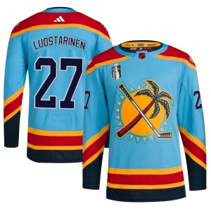 Authentic Adidas Youth Eetu Luostarinen Light Blue Reverse Retro 2.0 2023 Stanley Cup Final Jersey - NHL Florida Panthers