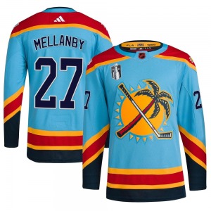 Authentic Adidas Youth Scott Mellanby Light Blue Reverse Retro 2.0 2023 Stanley Cup Final Jersey - NHL Florida Panthers
