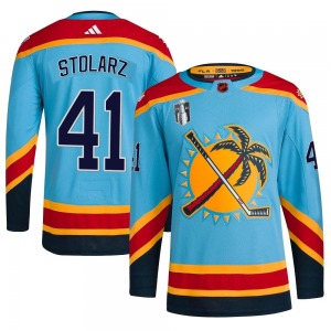 Authentic Adidas Youth Anthony Stolarz Light Blue Reverse Retro 2.0 2023 Stanley Cup Final Jersey - NHL Florida Panthers