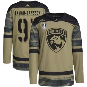 Authentic Adidas Adult Oliver Ekman-Larsson Camo Military Appreciation Practice 2023 Stanley Cup Final Jersey - NHL Florida Pant