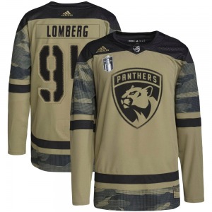 Authentic Adidas Adult Ryan Lomberg Camo Military Appreciation Practice 2023 Stanley Cup Final Jersey - NHL Florida Panthers