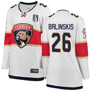 Breakaway Fanatics Branded Women's Uvis Balinskis White Away 2023 Stanley Cup Final Jersey - NHL Florida Panthers