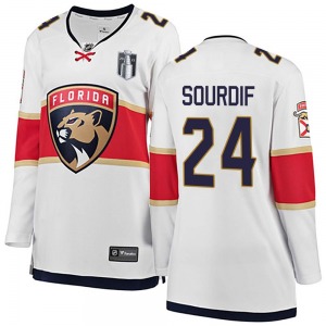 Breakaway Fanatics Branded Women's Justin Sourdif White Away 2023 Stanley Cup Final Jersey - NHL Florida Panthers