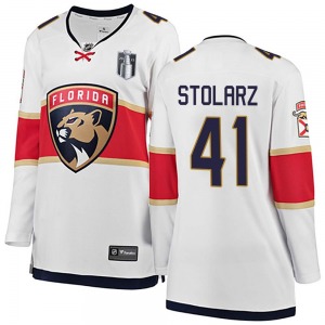 Breakaway Fanatics Branded Women's Anthony Stolarz White Away 2023 Stanley Cup Final Jersey - NHL Florida Panthers