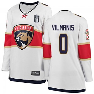 Breakaway Fanatics Branded Women's Sandis Vilmanis White Away 2023 Stanley Cup Final Jersey - NHL Florida Panthers