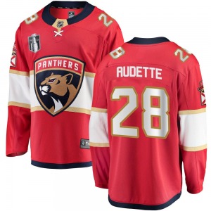 Breakaway Fanatics Branded Youth Donald Audette Red Home 2023 Stanley Cup Final Jersey - NHL Florida Panthers