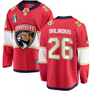 Breakaway Fanatics Branded Youth Uvis Balinskis Red Home 2023 Stanley Cup Final Jersey - NHL Florida Panthers