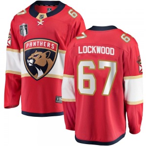 Breakaway Fanatics Branded Youth William Lockwood Red Home 2023 Stanley Cup Final Jersey - NHL Florida Panthers