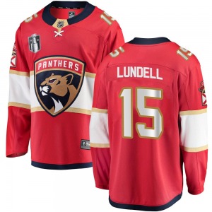 Breakaway Fanatics Branded Youth Anton Lundell Red Home 2023 Stanley Cup Final Jersey - NHL Florida Panthers
