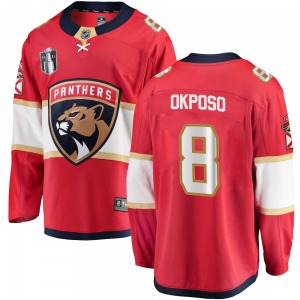Breakaway Fanatics Branded Youth Kyle Okposo Red Home 2023 Stanley Cup Final Jersey - NHL Florida Panthers