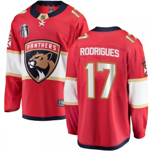 Breakaway Fanatics Branded Youth Evan Rodrigues Red Home 2023 Stanley Cup Final Jersey - NHL Florida Panthers