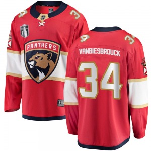 Breakaway Fanatics Branded Youth John Vanbiesbrouck Red Home 2023 Stanley Cup Final Jersey - NHL Florida Panthers