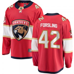 Breakaway Fanatics Branded Adult Gustav Forsling Red Home Jersey - NHL Florida Panthers