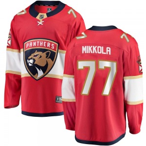 Breakaway Fanatics Branded Adult Niko Mikkola Red Home Jersey - NHL Florida Panthers