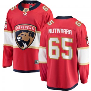 Breakaway Fanatics Branded Adult Markus Nutivaara Red Home Jersey - NHL Florida Panthers