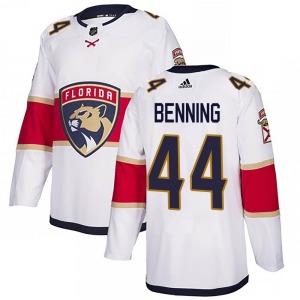 Authentic Adidas Youth Mike Benning White Away Jersey - NHL Florida Panthers
