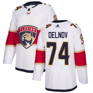 Authentic Adidas Youth Alexander Delnov White Away Jersey - NHL Florida Panthers