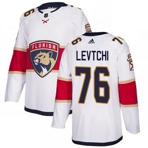 Authentic Adidas Youth Anton Levtchi White Away Jersey - NHL Florida Panthers