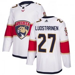 Authentic Adidas Youth Eetu Luostarinen White ized Away Jersey - NHL Florida Panthers