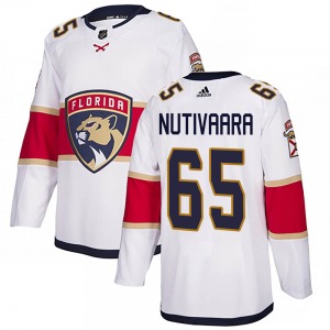 Authentic Adidas Youth Markus Nutivaara White Away Jersey - NHL Florida Panthers
