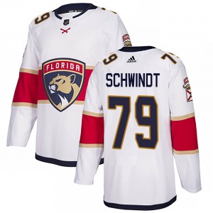 Authentic Adidas Youth Cole Schwindt White Away Jersey - NHL Florida Panthers