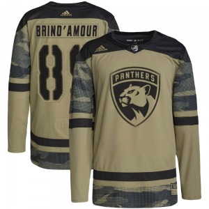 Authentic Adidas Youth Skyler Brind'Amour Camo Military Appreciation Practice Jersey - NHL Florida Panthers