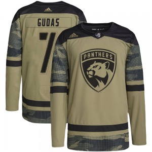Authentic Adidas Youth Radko Gudas Camo Military Appreciation Practice Jersey - NHL Florida Panthers