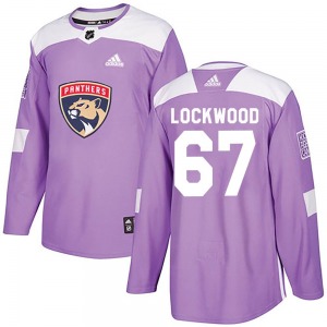Authentic Adidas Adult William Lockwood Purple Fights Cancer Practice Jersey - NHL Florida Panthers