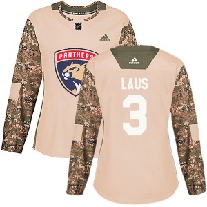 Authentic Adidas Women's Paul Laus Camo Veterans Day Practice Jersey - NHL Florida Panthers