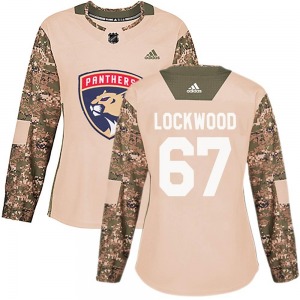 Authentic Adidas Women's William Lockwood Camo Veterans Day Practice Jersey - NHL Florida Panthers