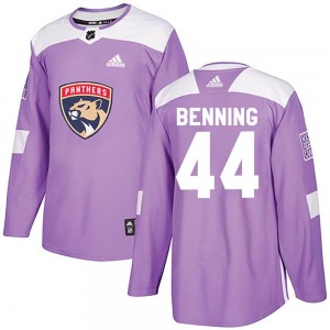 Authentic Adidas Youth Mike Benning Purple Fights Cancer Practice Jersey - NHL Florida Panthers