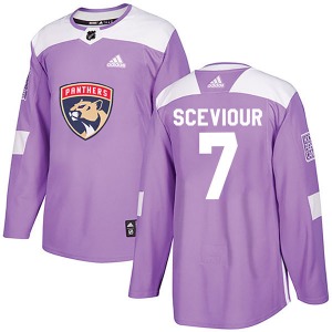 Authentic Adidas Youth Colton Sceviour Purple Fights Cancer Practice Jersey - NHL Florida Panthers