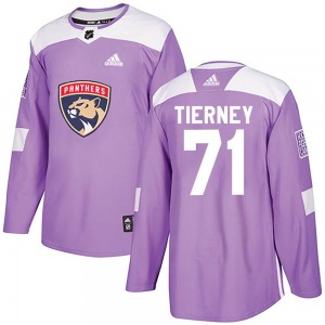 Authentic Adidas Youth Chris Tierney Purple Fights Cancer Practice Jersey - NHL Florida Panthers