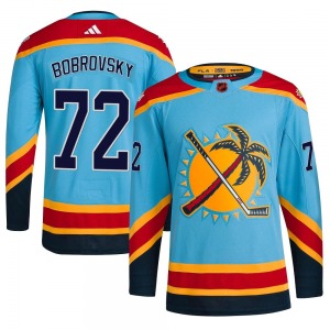 Authentic Adidas Youth Sergei Bobrovsky Light Blue Reverse Retro 2.0 Jersey - NHL Florida Panthers
