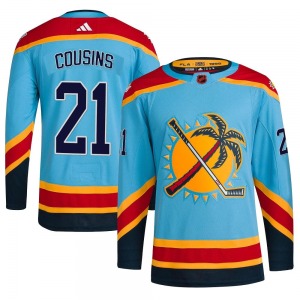 Authentic Adidas Youth Nick Cousins Light Blue Reverse Retro 2.0 Jersey - NHL Florida Panthers