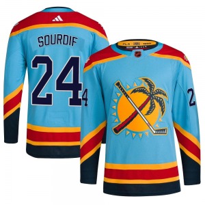 Authentic Adidas Youth Justin Sourdif Light Blue Reverse Retro 2.0 Jersey - NHL Florida Panthers