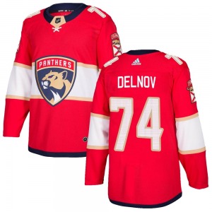 Authentic Adidas Youth Alexander Delnov Red Home Jersey - NHL Florida Panthers